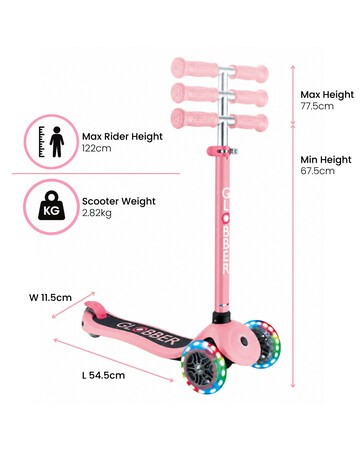 Globber Primo Lights - Pastel Pink
