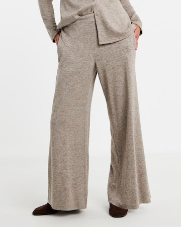 Chocolate Soft Touch Wide Leg Jogger