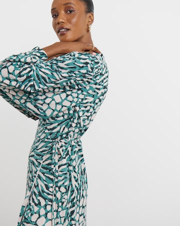 Joanna Hope Jersey Wrap Midi Dress