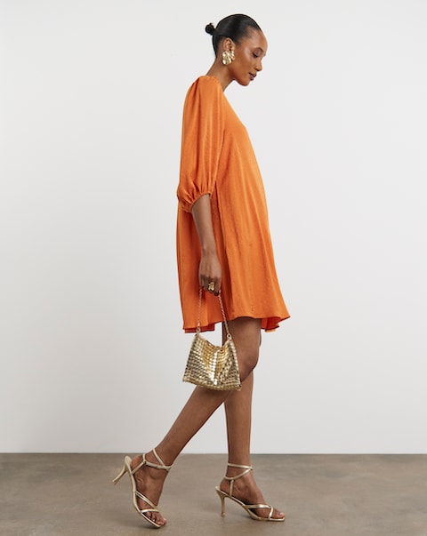 Joanna Hope Satin Jaquard Swing Dress