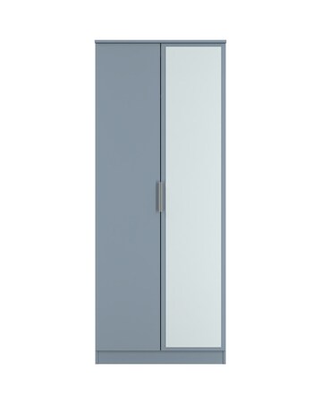 Humber Ready Assembled 2 Door Mirrored Wardrobe - Kids