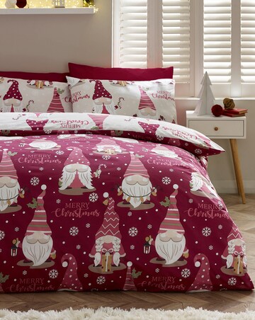 Catherine Lansfield Christmas Gonks Duvet Cover Set