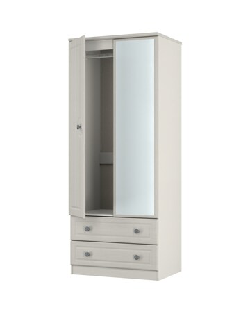 Peregrine Ready Assembled 2 Door 2 Drawer Mirrored Wardrobe - Kids