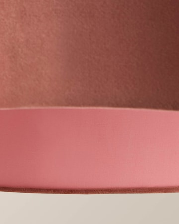 ValueLights Ashley Pink Velvet Squat Drum Shade