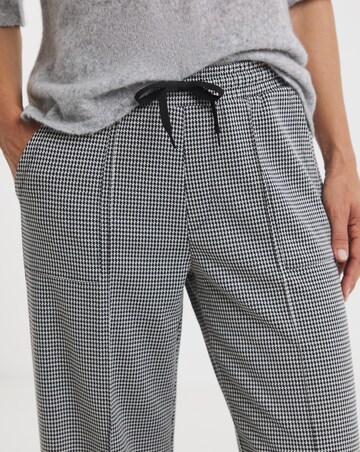 Houndstooth Stretch Ponte Pull On Wide Leg Trouser