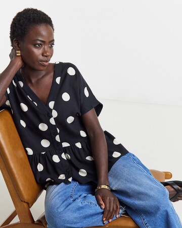 Short Sleeve Button Through Top