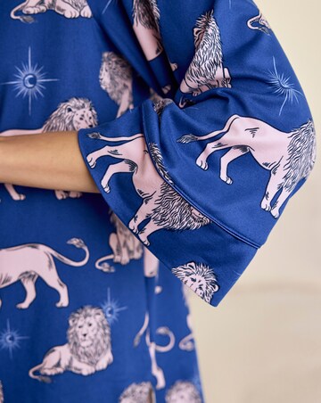 Chelsea Peers Long Wide Sleeve Button Up Lion Pyjama Set