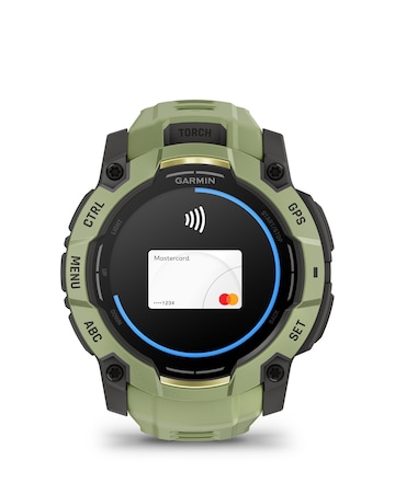 Garmin Instinct 3 AMOLED 50mm Smart Watch - Fern Green/Grey