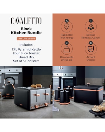 Tower Cava Kettle, 4 Slice, Bread bin