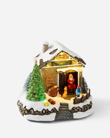 Lit Santa Tree Scene