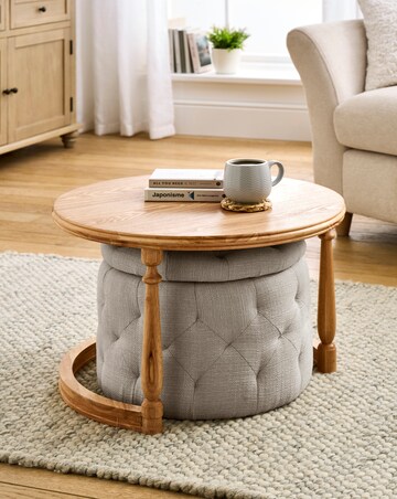 Mae Side Table with Ottoman