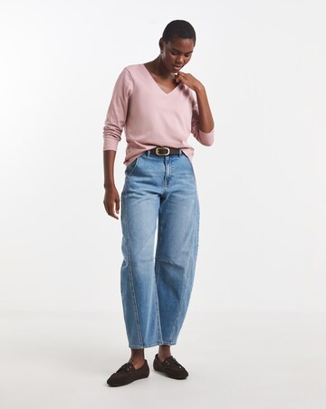 Chocolate, Blush and Red 3 Pack V-Neck Long Sleeve T-Shirts