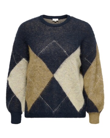 ONLY CHECK PATTERN KNITTED JUMPER