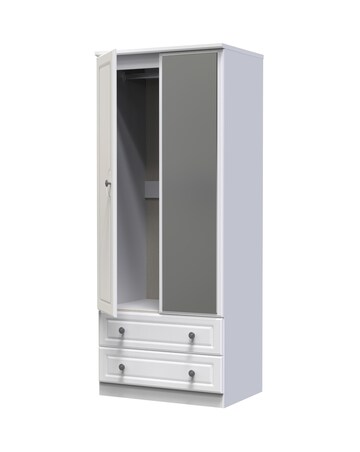 Peregrine Ready Assembled 2 Door 2 Drawer Mirrored Wardrobe - Kids