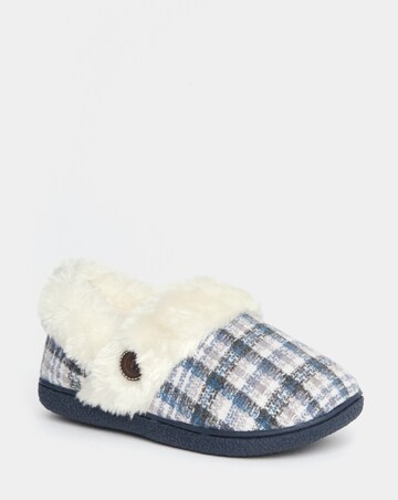 Cushion Walk Checkered Cost Full Slippers - Wide Fit (E)
