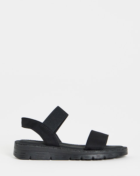 Simply Be Vanya Stretchy Strap Sandals - Wide Fit (E)