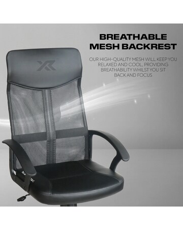 X Rocker Vanguard Office Mesh Gaming Chair - Black