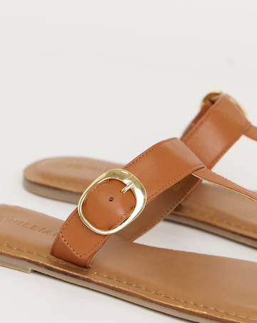 Fortune Leather Toe Post Sandals - Extra Wide Fit (EEE)