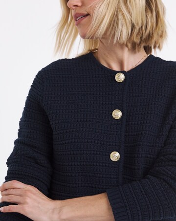 Stitch Detail Long Sleeve Cardigan