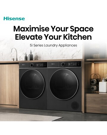 Hisense 5i 9kg KitchenFit Heat Pump Dryer Black