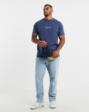 Jack & Jones Norrebro Embroidered Logo T-Shirt - Blue