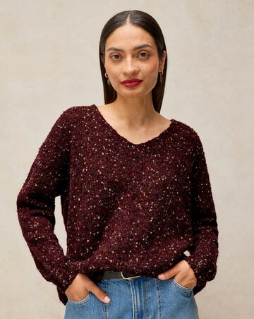 White Stuff Textured V-Neck Jumper