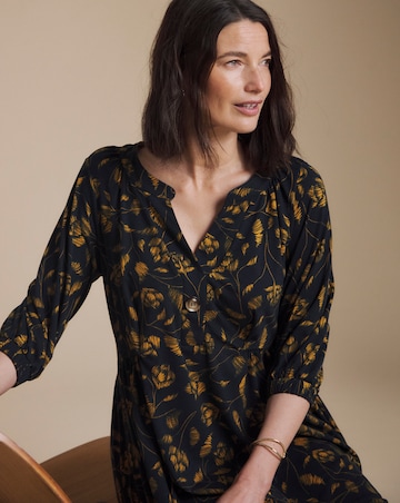 Julipa Button Detail Jersey Midi Dress