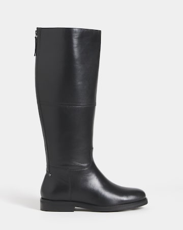 Theodora Leather Flat Knee High Boots - Extra Wide Fit (EEE) & Super Curvy Calf
