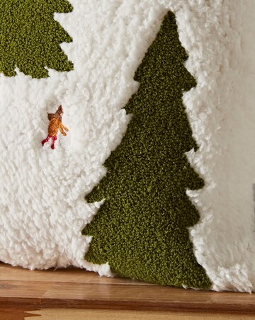 Catherine Lansfield Cosy Boucle Christmas Trees Cushion