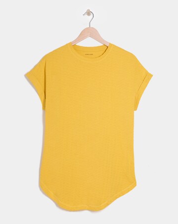 Dobby Textured Curved Hem