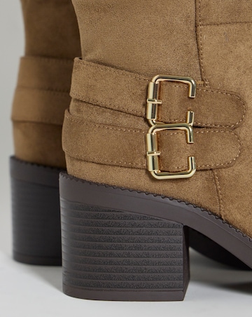 Pepper Block Heel Knee High Boots - Extra Wide Fit (EEE) & Super Curvy Calf