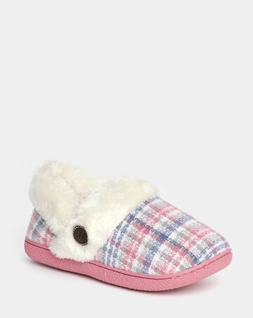 Cushion Walk Checkered Cost Full Slippers - Wide Fit (E)