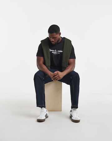 Jack & Jones Toronto Embroidered Logo T-Shirt - Black