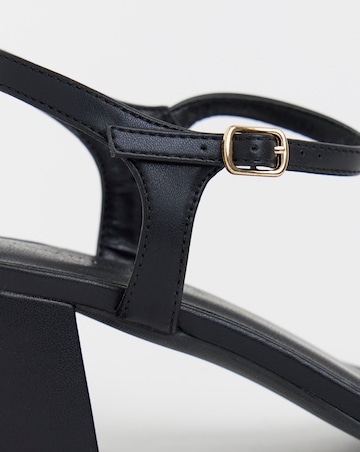 Kylie Barely There Block Heeled Sandals - Wide Fit (E)
