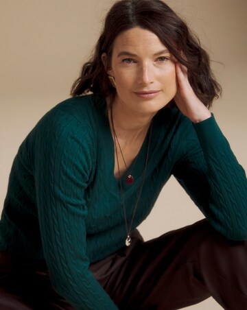 Julipa Cable V Neck Jumper
