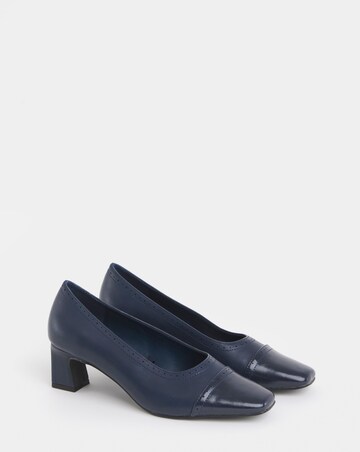 Autumn Flared Block Heel Court Shoes - Extra Wide Fit (EEE)