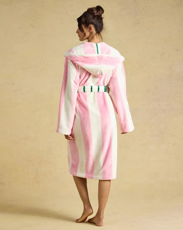 Joules Luna Pink Stripe Dressing Gown