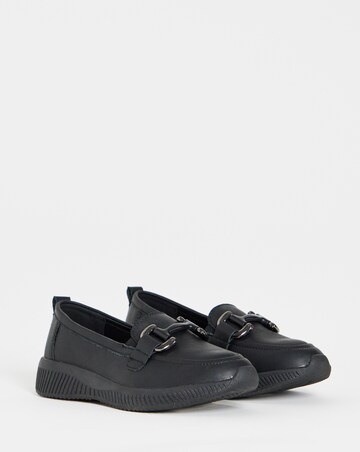 Heavenly Soles Lynn Sporty Loafers With Trim - Wide Fit (E)