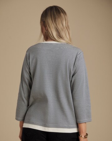Julipa 2 In 1 Stripe Cotton Jersey Top