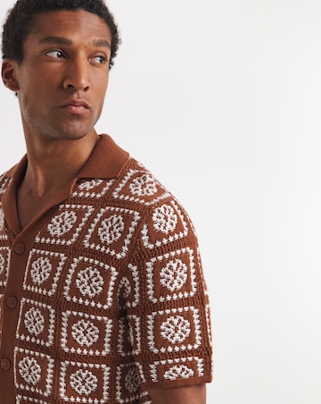 Only & Sons Bart Crochet Shirt - Rust