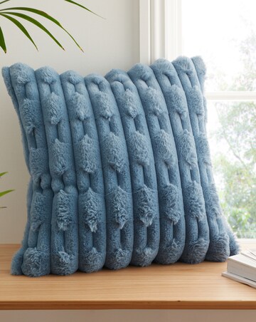 Bianca Carved Faux Fur Cushion