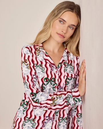 Chelsea Peers Classic Long Sleeve Button Up Disco Pyjama Set
