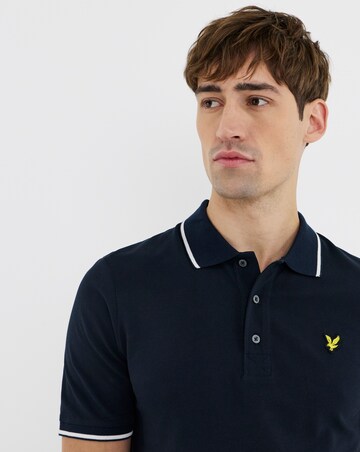 Lyle & Scott Short Sleeve Tipped Polo Shirt - Navy