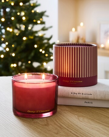 Classic Elegance Orange & Cinnamon Boxed Glass Candle