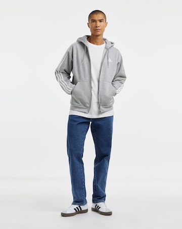adidas 3 Stripes Fleece Full Zip Hoodie