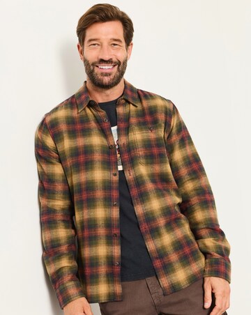 FatFace Long Sleeve Loxley Check Shirt - Brown