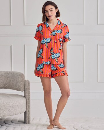 Chelsea Peers Short Sleeve Reverse Ruffle Set