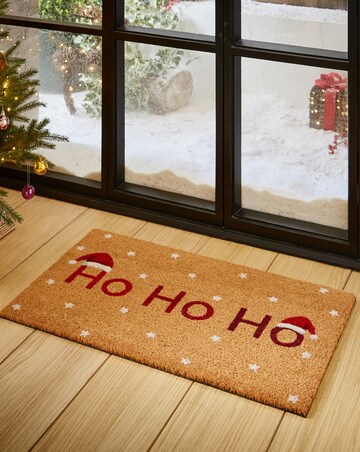 Christmas Ho Ho Ho Coir Doormat