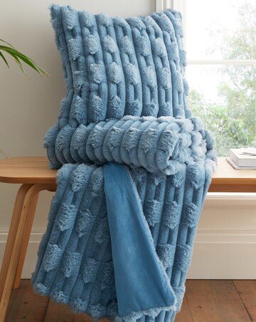 Bianca Carved Faux Fur Cushion