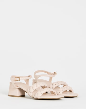 Jacinda Twin Strap Block Heeled Sandals Extra Wide EEE Fit